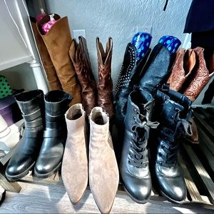 Booties and cowboy boots!